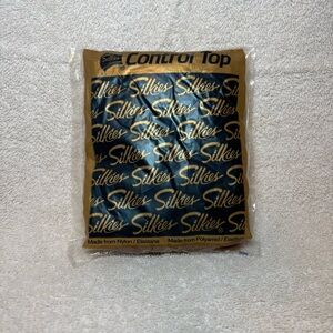 Vintage 1990’s Silkies Control Top Pantyhose, X-QUEEN-BEIGE, XXL-HONEY, New